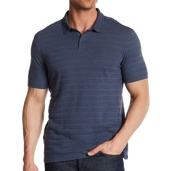 John Varvatos Other - John Varvatos Variegated Stripe Polo Storm Blue